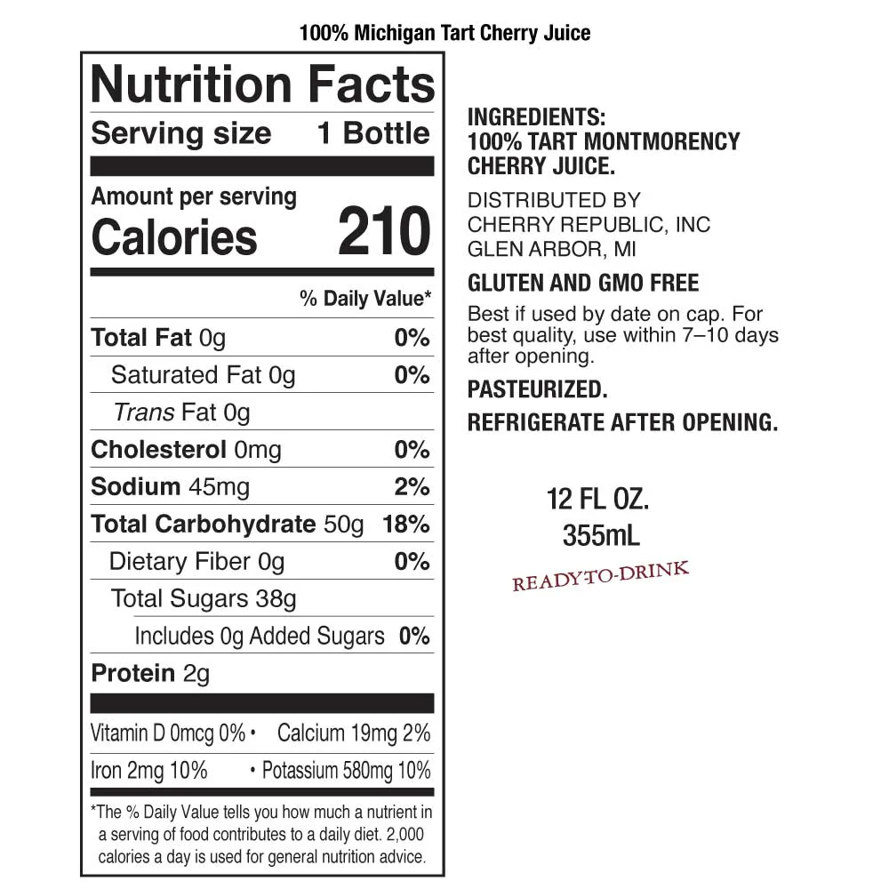 100% Michigan Tart Cherry Juice - Image 7