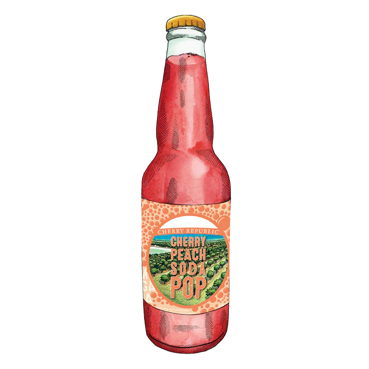 Cherry Peach Soda Pop 12oz