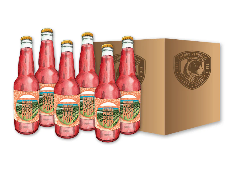Cherry Peach Soda Pop 12oz - Image 2