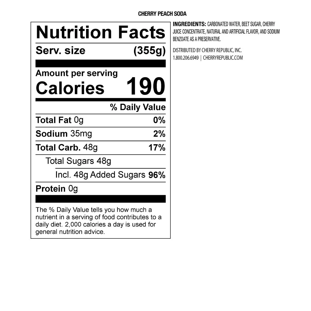Cherry Peach Soda Pop 12oz - Image 3