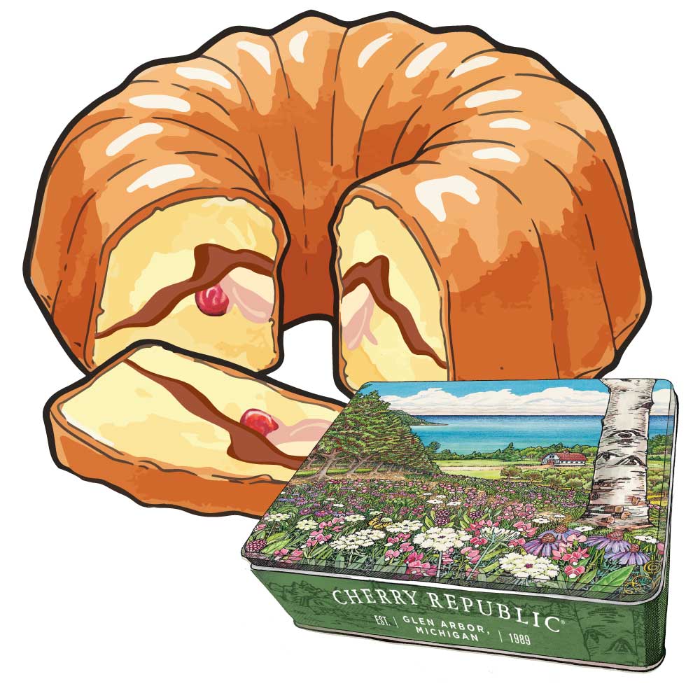 Classic Cherry Coffee Cake & Orchard Tin Bundle