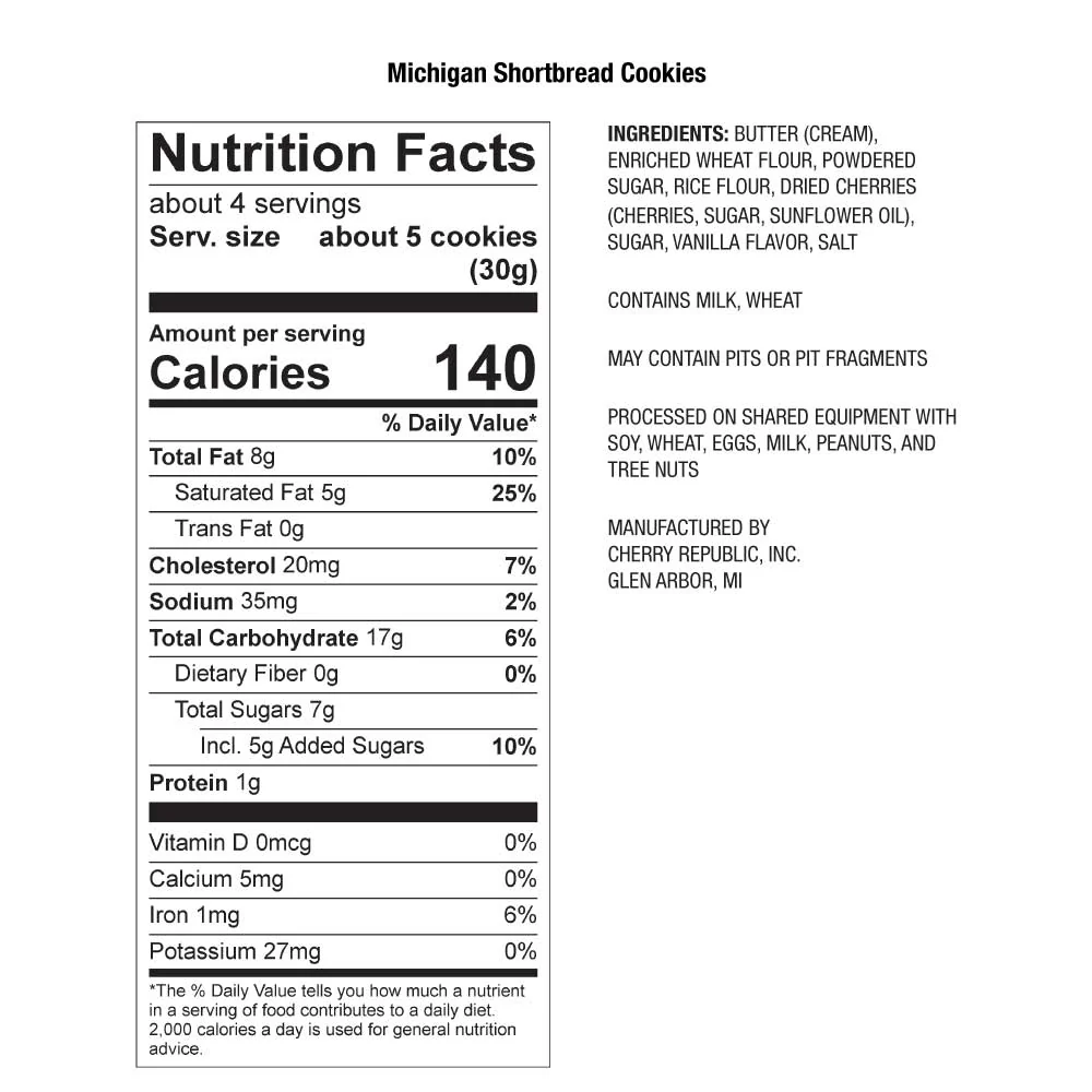 Michigan Cherry Shortbread Cookies - Image 3