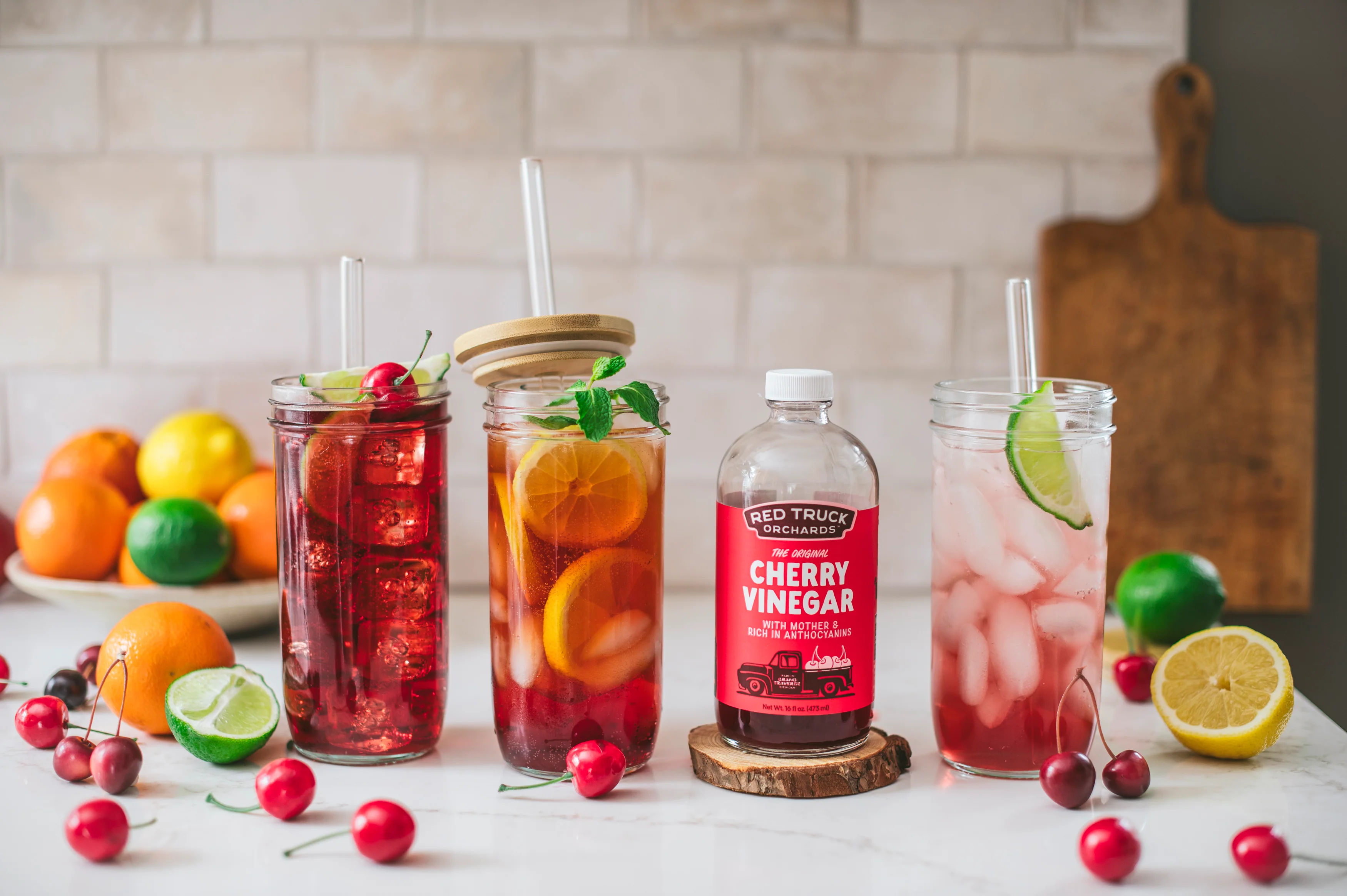 Red Truck Cherry Vinegar — Hallstedt Homestead Cherries - Image 3