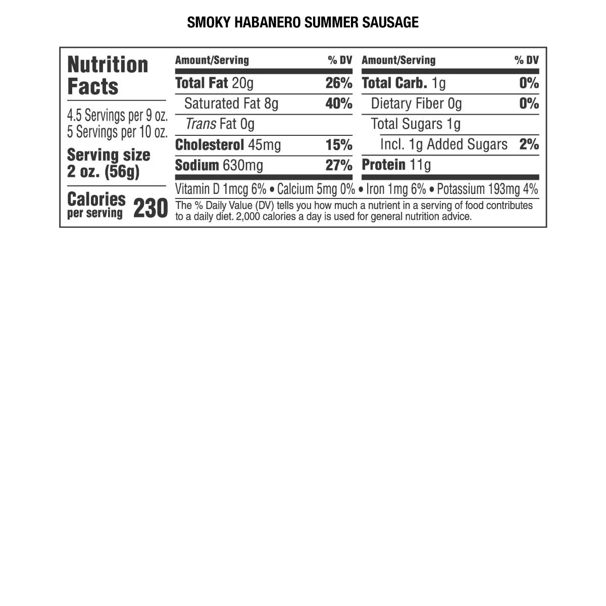 Smoky Habanero Summer Sausage - Image 3
