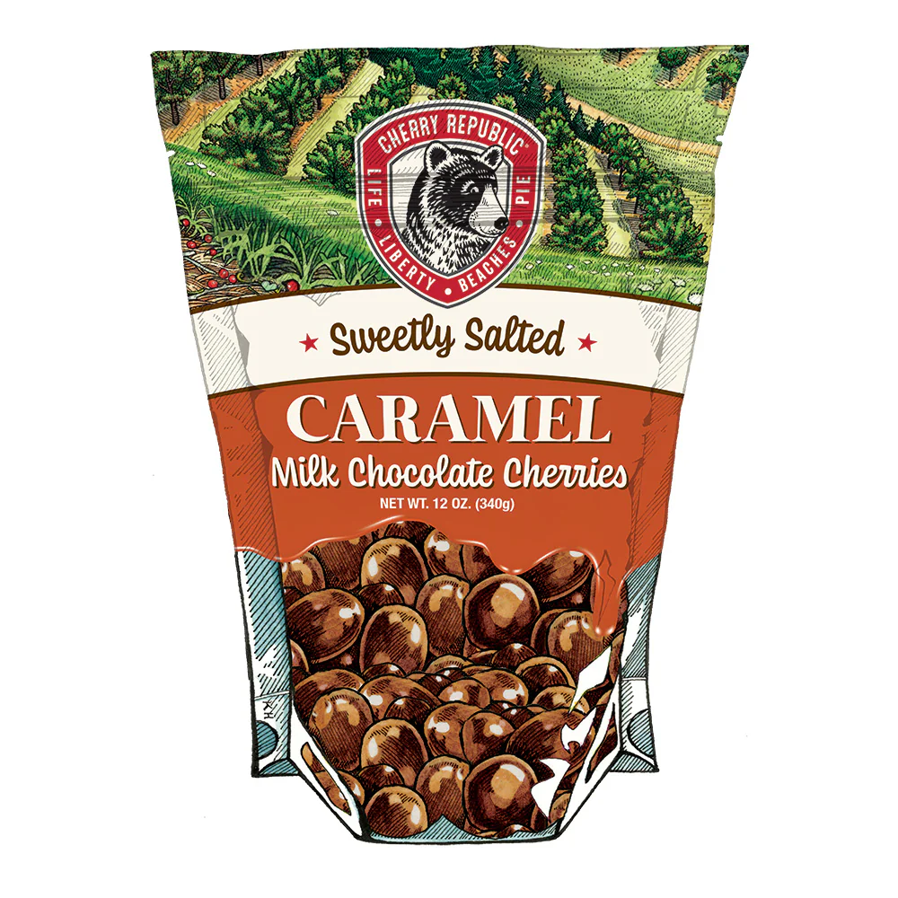 Milk Chocolate Sweetly Salted Caramel Cherries 12oz