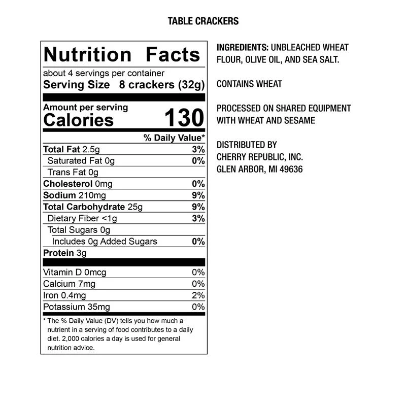 Table Water Crackers 4.4oz - Image 2